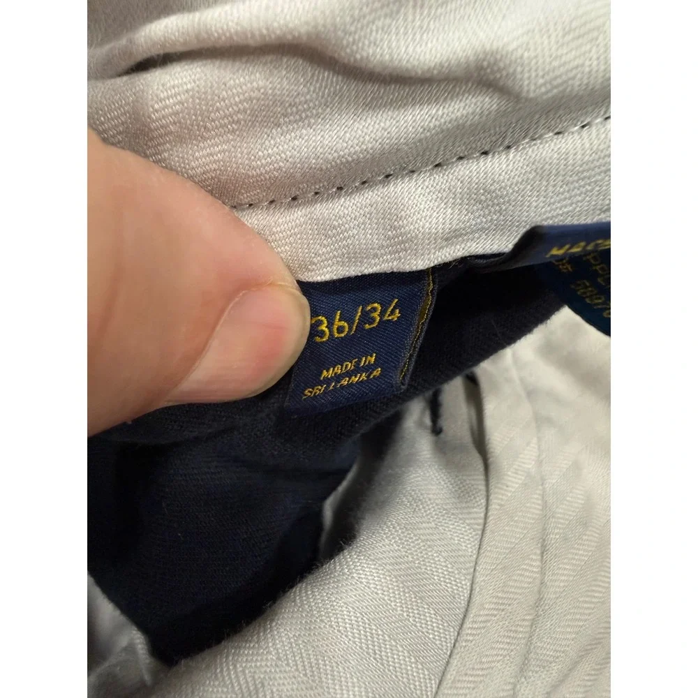 Polo Ralph Lauren‎ Mens Classic Fit Chino Pants Navy Blue 36x34 Cotton Twill